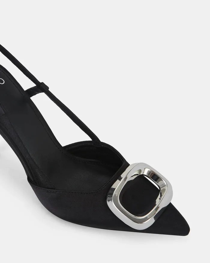 NOVO Shoes Stilettos Women YAMINI BLACK Closed Toe Heels