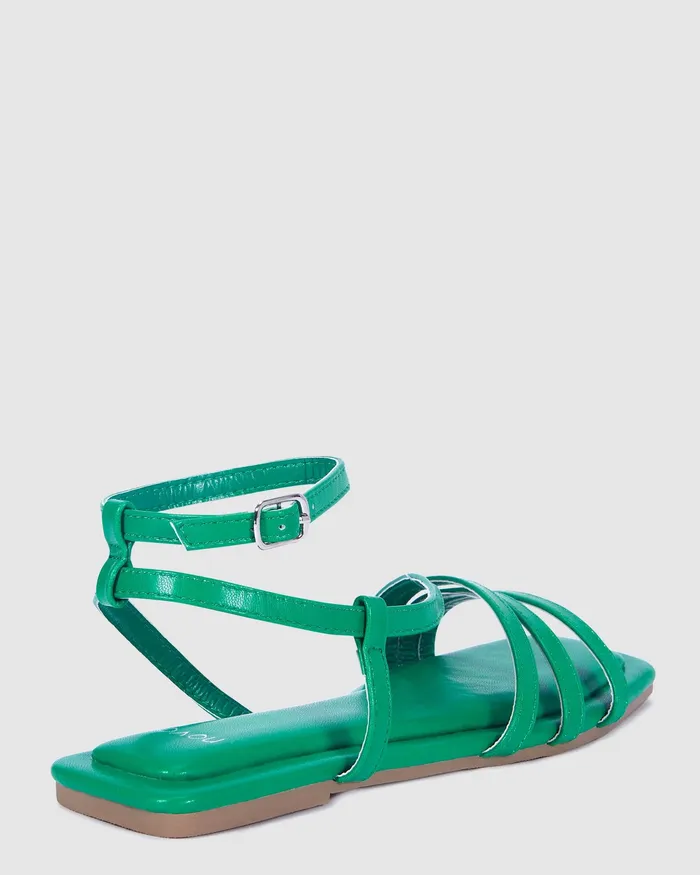 NOVO Shoes TAHIRA GREEN Women Flat Sandals