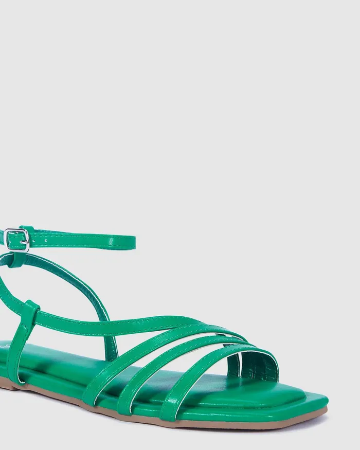 NOVO Shoes TAHIRA GREEN Women Flat Sandals