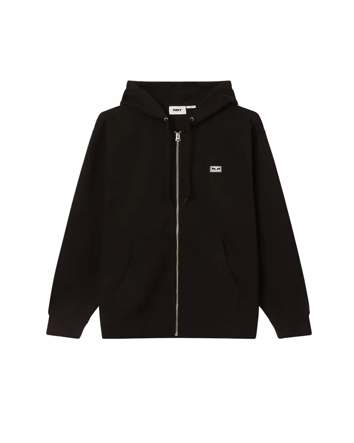 OBEY Clothing SWEATSHIRTS Men EST WORKS EYES ZIP HOOD Black