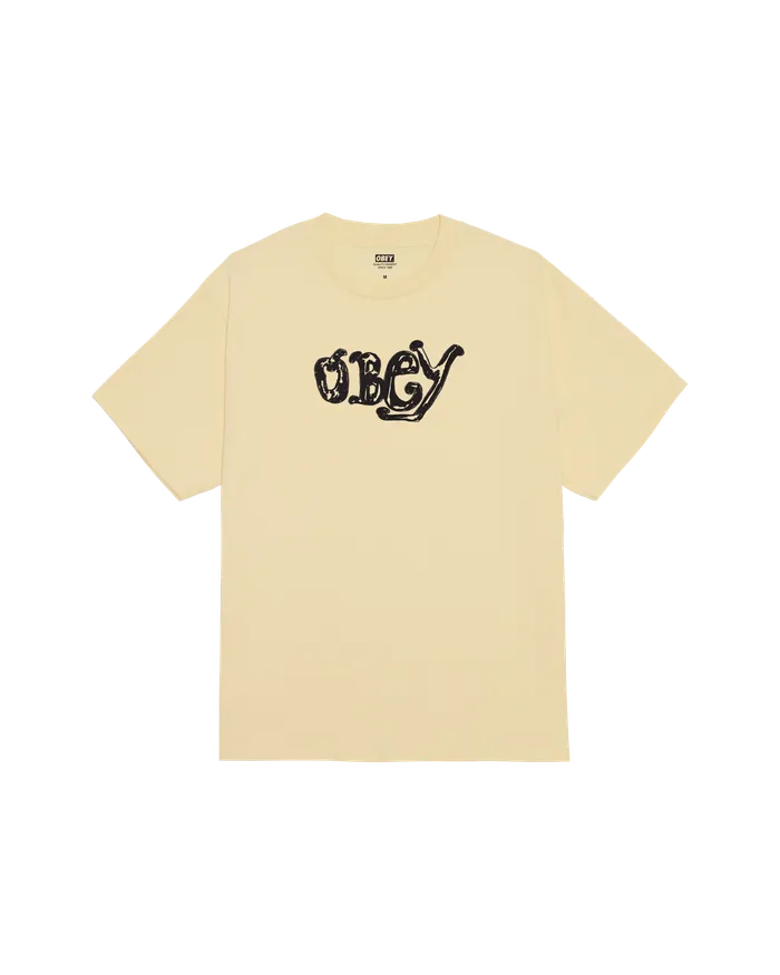 OBEY Clothing TSHIRTS Men OBEY MARKER CLASSIC TSHIRT Pale Yellow