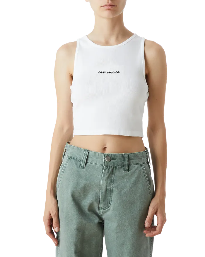 OBEY Clothing TSHIRTS Women OBEY STUDIOS MINI BOLD MEGAN TANK White