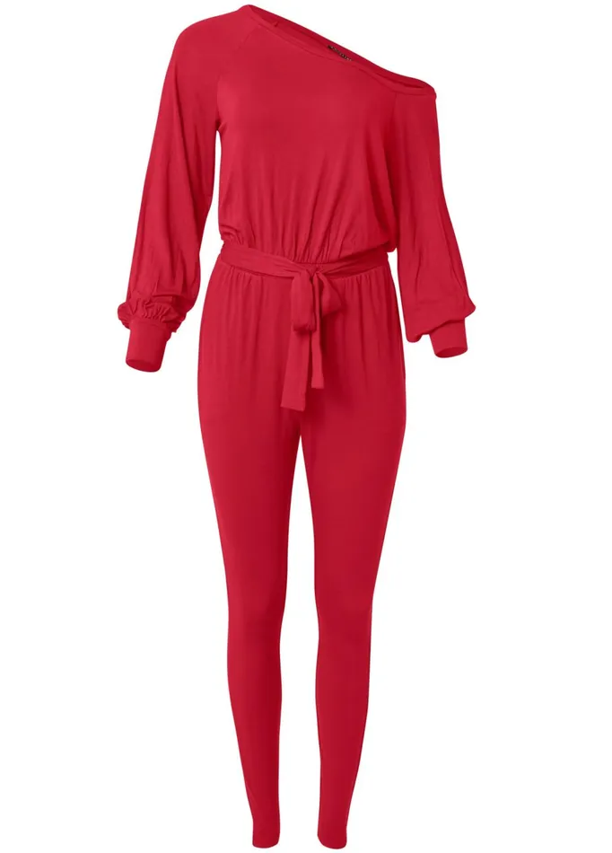 OfftheShoulder Jumpsuit Red Women VENUS Jumpsuits