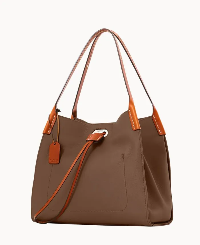 Oncour Twist Small Full Up Dark Taupe Woman Dooney and Bourke Shoulder Bags Oncour Twist Small Full Up Dark Taupe Woman Dooney and Bourke Shoulder Bags