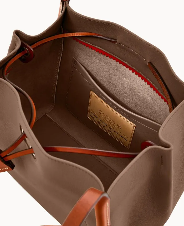 Oncour Twist Small Full Up Dark Taupe Woman Dooney and Bourke Shoulder Bags Oncour Twist Small Full Up Dark Taupe Woman Dooney and Bourke Shoulder Bags