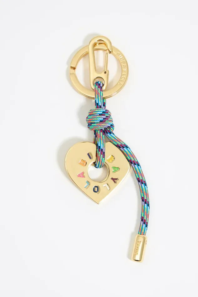 Orange Metal Heart Key Ring Orange Women Bimba Y Lola Key Rings