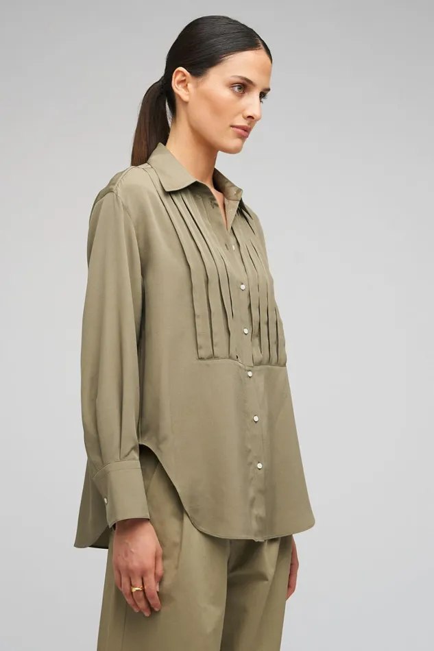 Oroton 3D Bib Shirt Silt Women Tops Oroton 3D Bib Shirt Silt Women Tops