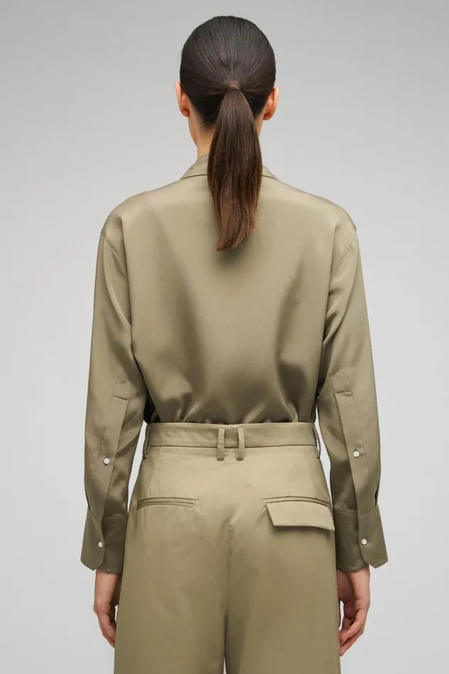 Oroton 3D Bib Shirt Silt Women Tops Oroton 3D Bib Shirt Silt Women Tops