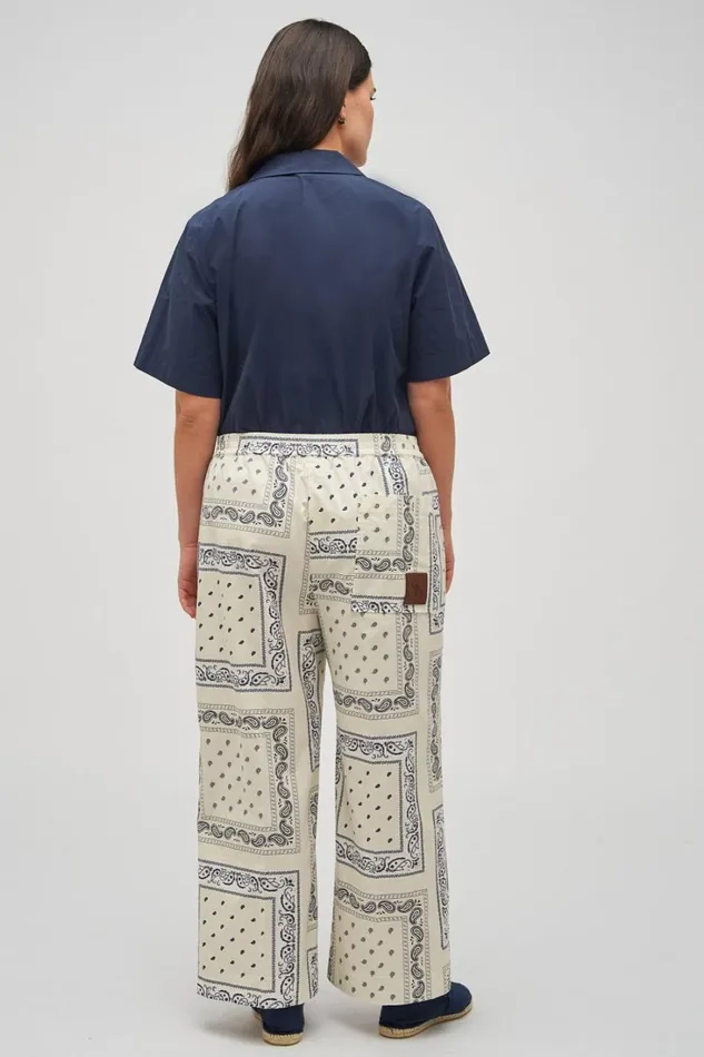 Oroton Bandana Pant Ecru Women Pants Oroton Bandana Pant Ecru Women Pants