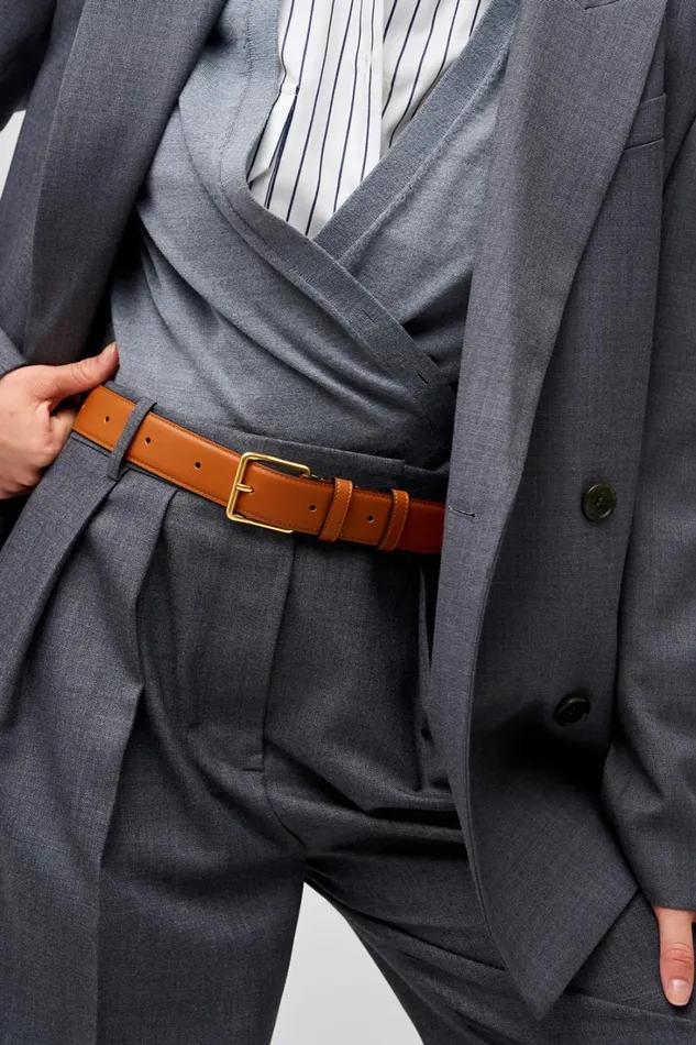 Oroton Florence 35mm Belt Cognac Women Belts
