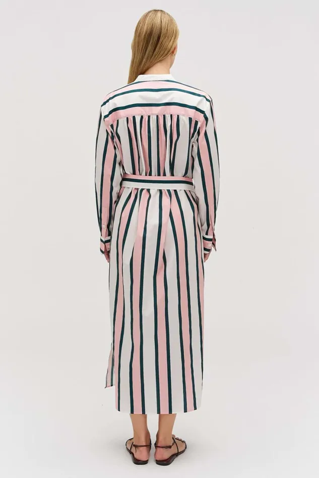Oroton Gigi Stripe Tunic Dress Peony Women Dresses Oroton Gigi Stripe Tunic Dress Peony Women Dresses