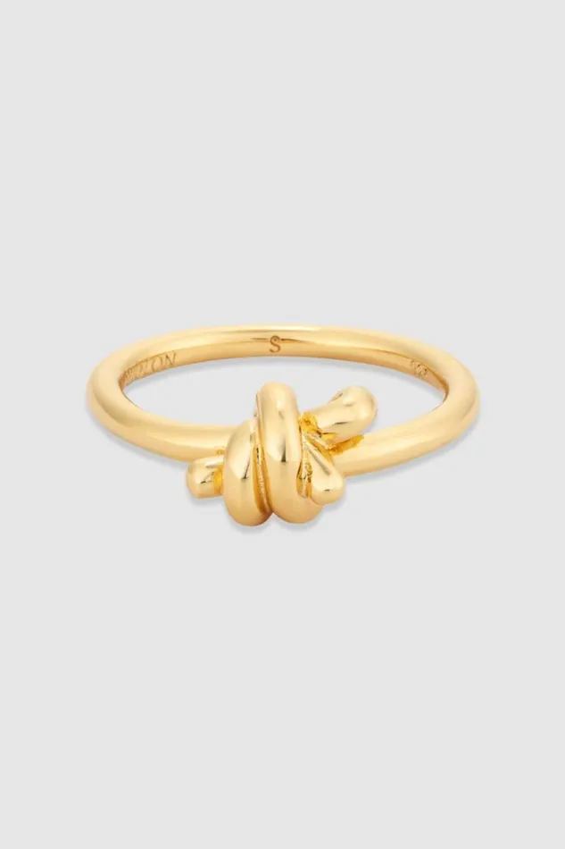 Oroton Julie Knot Ring 18k Gold Vermeil Women Jewellery