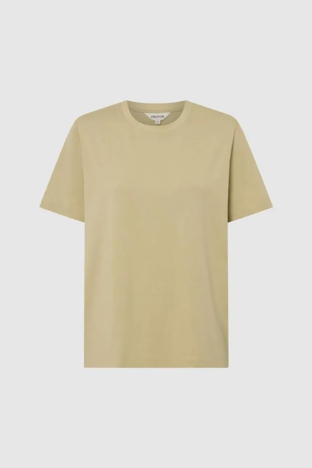 Oroton Maggie Classic Tee Wheat Women Tops