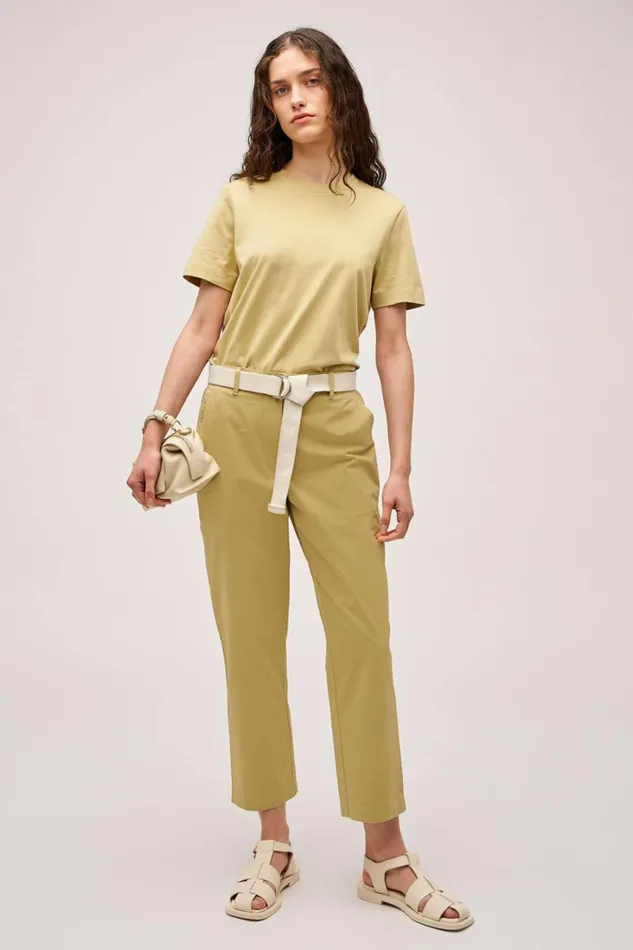 Oroton Maggie Classic Tee Wheat Women Tops Oroton Maggie Classic Tee Wheat Women Tops