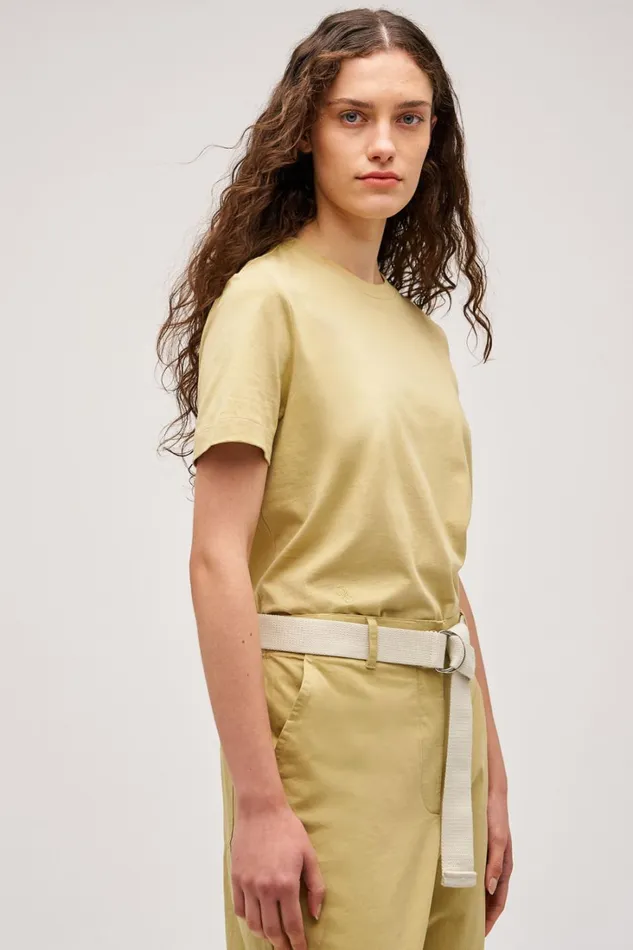 Oroton Maggie Classic Tee Wheat Women Tops Oroton Maggie Classic Tee Wheat Women Tops