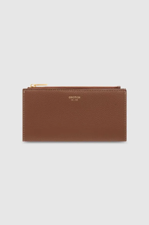 Oroton Margot Zip Fold Wallet Whiskey Women Wallets
