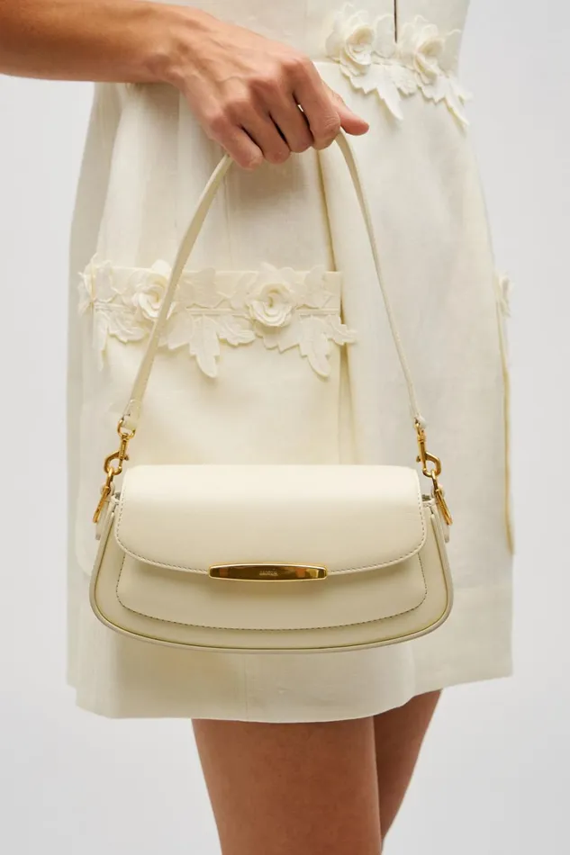 Oroton Nelle Baguette Antique Cream Women Mini Bags Oroton Nelle Baguette Antique Cream Women Mini Bags