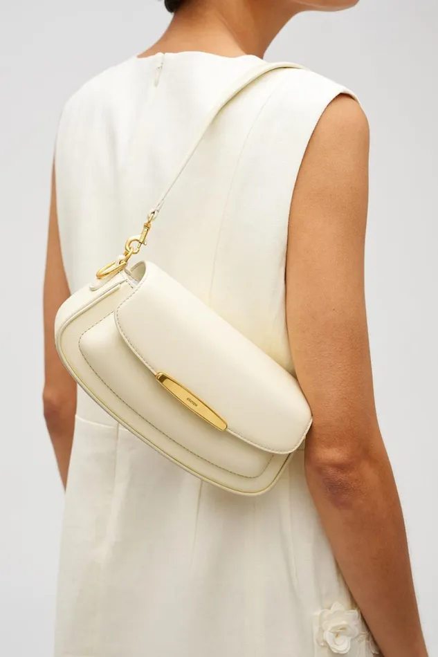 Oroton Nelle Baguette Antique Cream Women Mini Bags Oroton Nelle Baguette Antique Cream Women Mini Bags