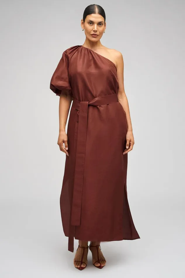 Oroton One Shoulder Dress Barn Red Women Dresses Oroton One Shoulder Dress Barn Red Women Dresses