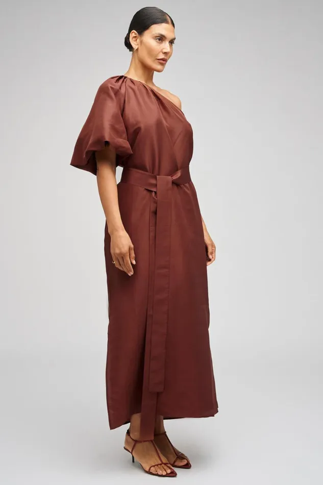 Oroton One Shoulder Dress Barn Red Women Dresses Oroton One Shoulder Dress Barn Red Women Dresses