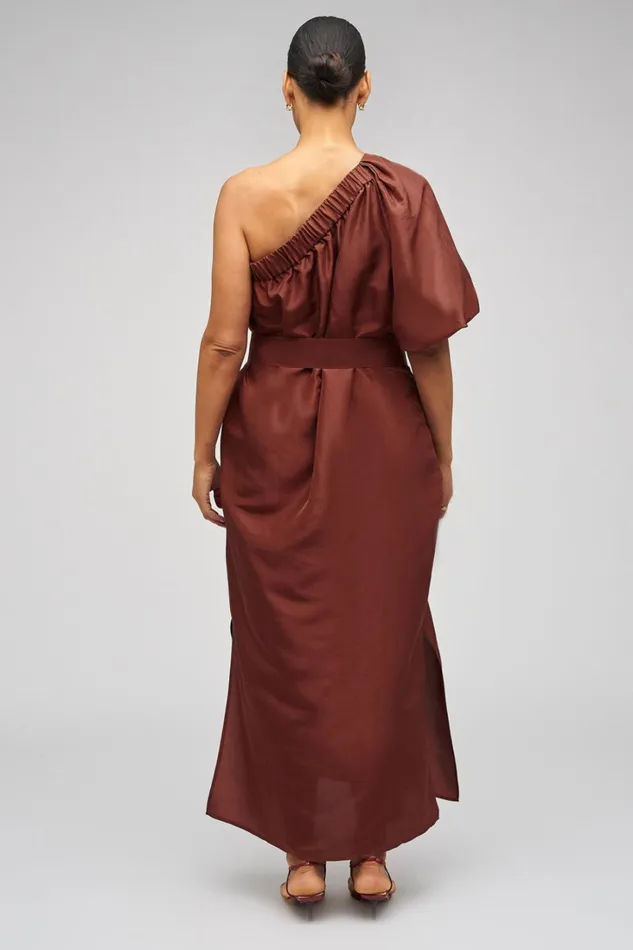 Oroton One Shoulder Dress Barn Red Women Dresses Oroton One Shoulder Dress Barn Red Women Dresses