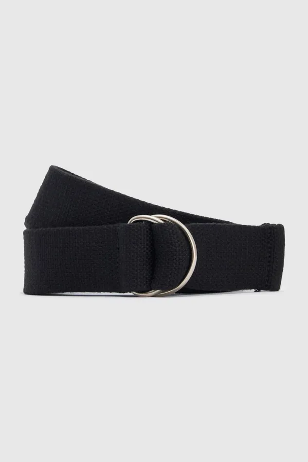 Oroton Quinn Webbing Belt Black Women Belts