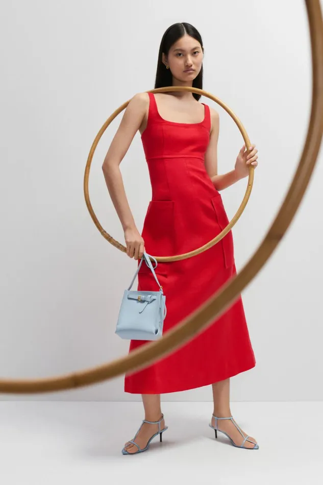 Oroton Structured Sundress Poppy Women Dresses Oroton Structured Sundress Poppy Women Dresses