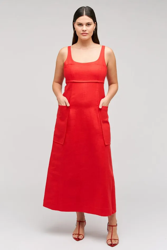 Oroton Structured Sundress Poppy Women Dresses Oroton Structured Sundress Poppy Women Dresses