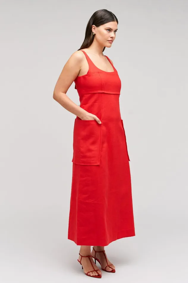 Oroton Structured Sundress Poppy Women Dresses Oroton Structured Sundress Poppy Women Dresses