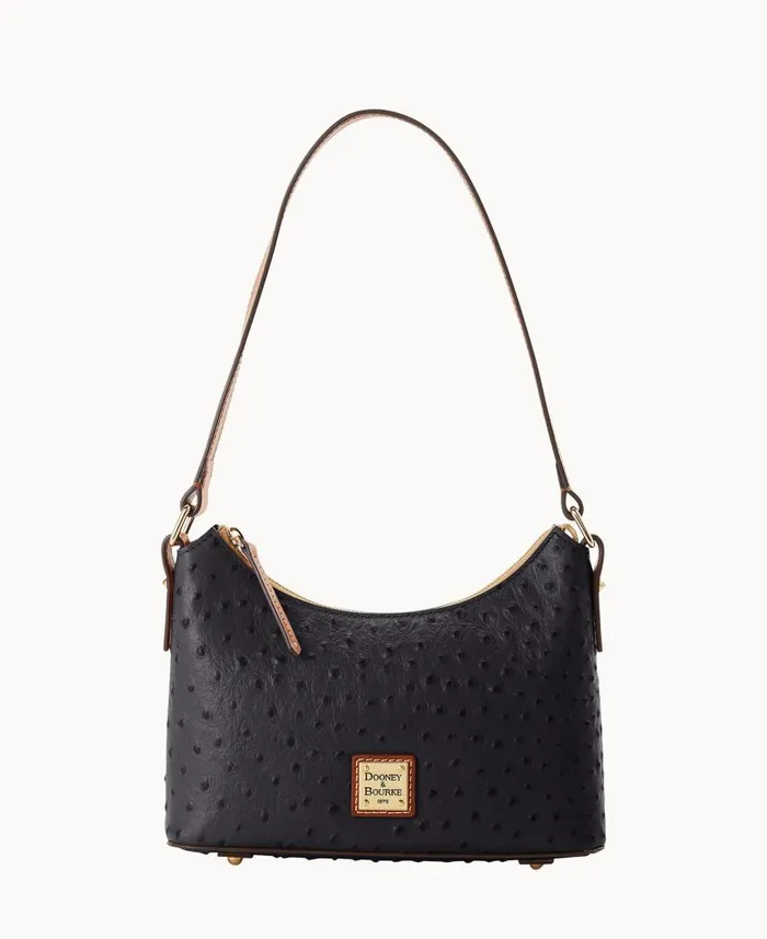 Ostrich Baguette Black Woman Dooney and Bourke Shoulder Bags