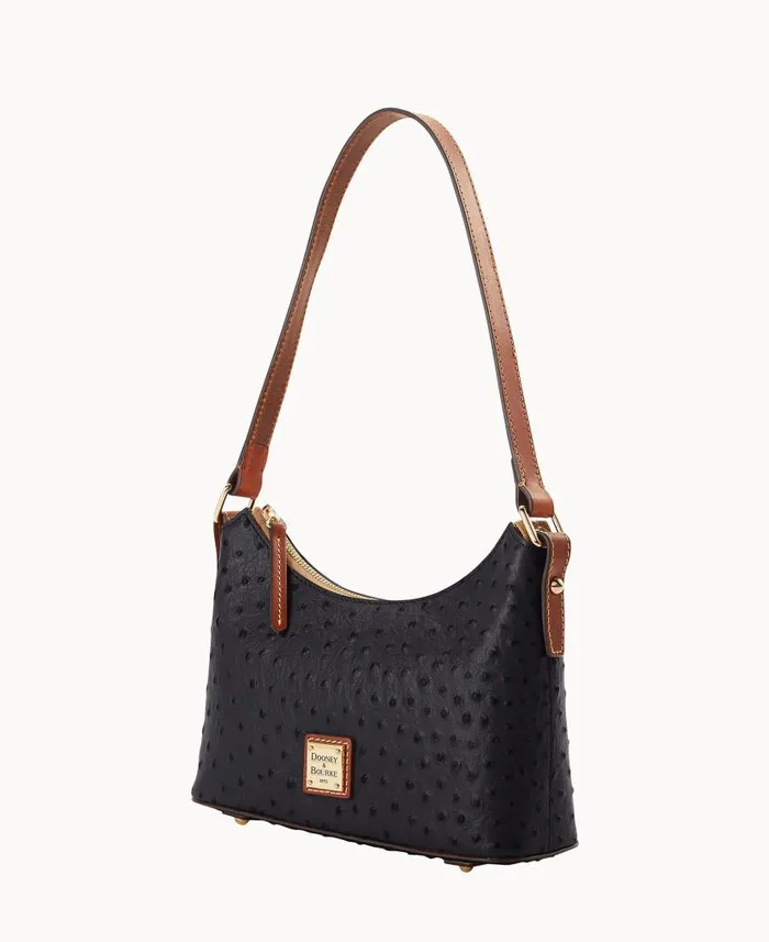 Ostrich Baguette Black Woman Dooney and Bourke Shoulder Bags Ostrich Baguette Black Woman Dooney and Bourke Shoulder Bags