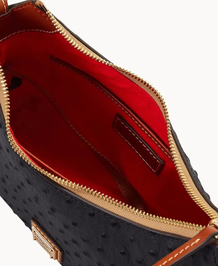 Ostrich Baguette Black Woman Dooney and Bourke Shoulder Bags Ostrich Baguette Black Woman Dooney and Bourke Shoulder Bags