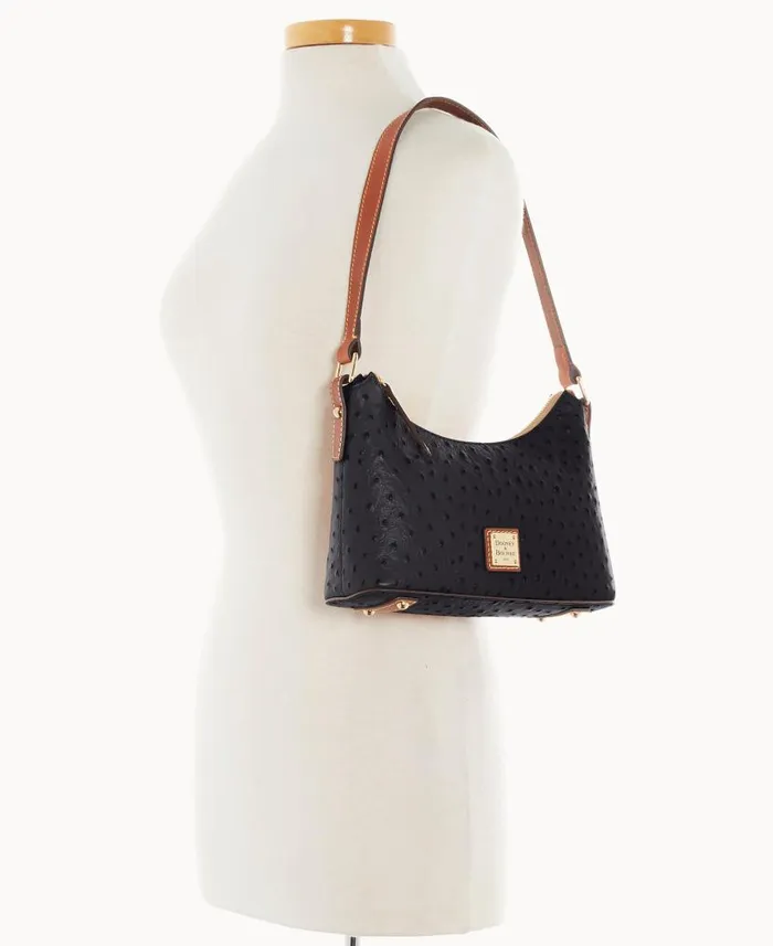 Ostrich Baguette Black Woman Dooney and Bourke Shoulder Bags Ostrich Baguette Black Woman Dooney and Bourke Shoulder Bags