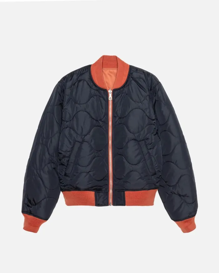 Outerwear MenWomen Stussy BUILT REVERSIBLE BOMBER JACKET Brick