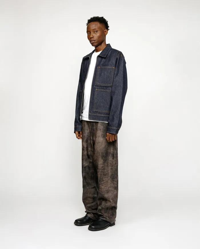 Pants MenWomen Stussy BIG OL039 JEAN STONEWASHED LEATHER Black Leather Pants MenWomen Stussy BIG OL039 JEAN STONEWASHED LEATHER Black Leather