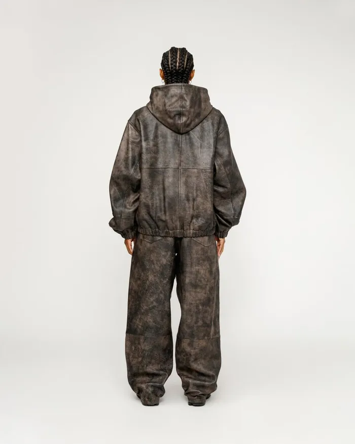 Pants MenWomen Stussy BIG OL039 JEAN STONEWASHED LEATHER Black Leather Pants MenWomen Stussy BIG OL039 JEAN STONEWASHED LEATHER Black Leather