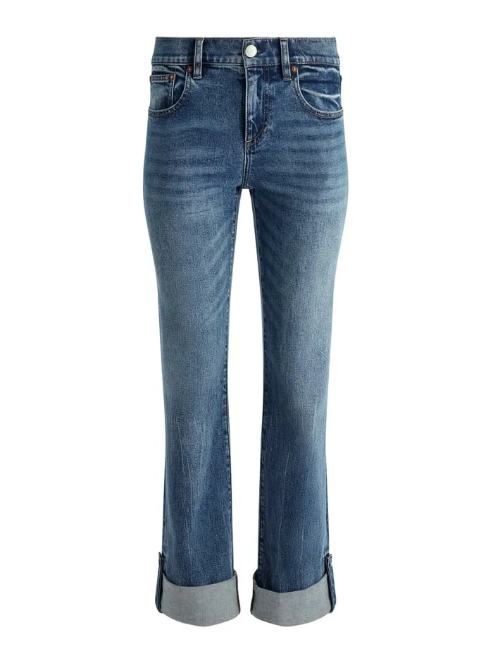Pants Women Alice Olivia Abilene Cuffed Jean Brooklyn Blue