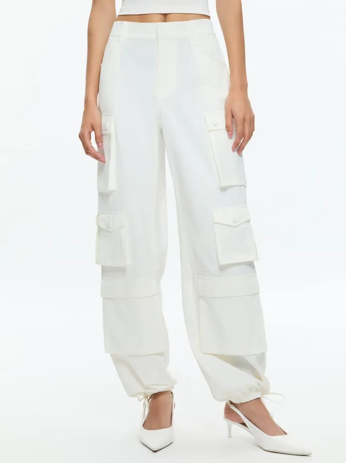 Pants Women Alice Olivia Olympia Cargo Pants Off White
