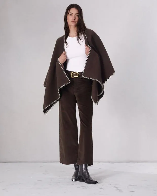 Pants Women Rag and Bone Andi Corduroy Pant Dark Brown