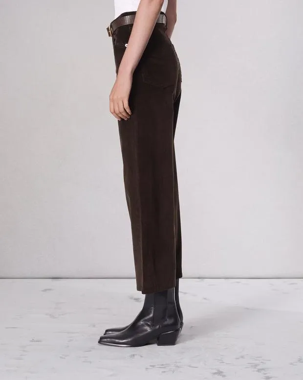 Pants Women Rag and Bone Andi Corduroy Pant Dark Brown