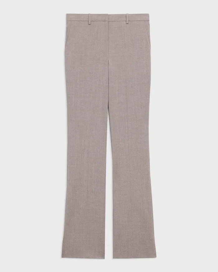Pants Women Theory Flared Pant In Good Wool Cinder Melange