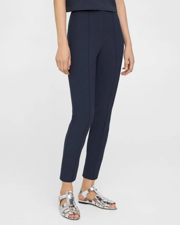 Pants Women Theory Pintucked Slim Pant In Stretch Cotton Nocturne Navy Pants Women Theory Pintucked Slim Pant In Stretch Cotton Nocturne Navy