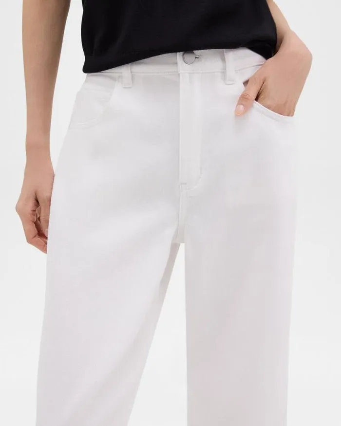 Pants Women Theory Relaxed Straight Jean In Denim Optic White Pants Women Theory Relaxed Straight Jean In Denim Optic White