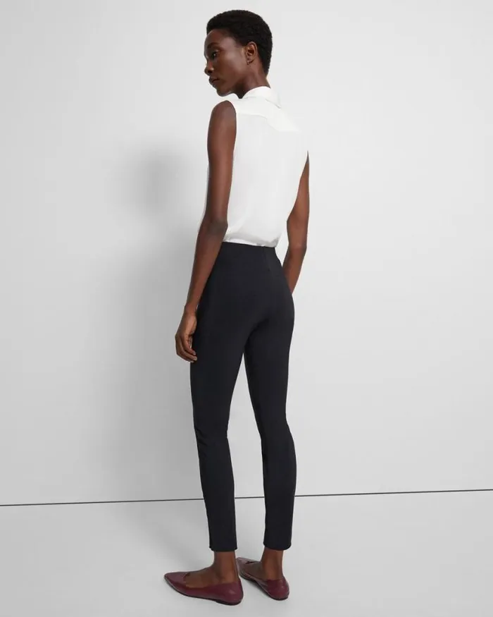Pants Women Theory Seamed Slit Legging In Precision Ponte Black Pants Women Theory Seamed Slit Legging In Precision Ponte Black