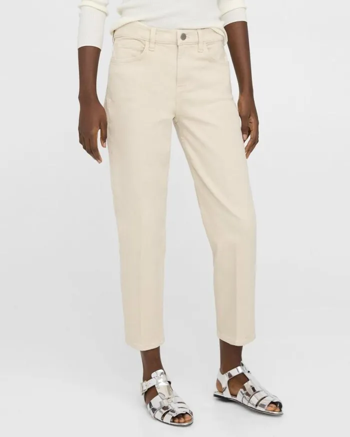 Pants Women Theory Treeca Jean In Stretch Denim Sand