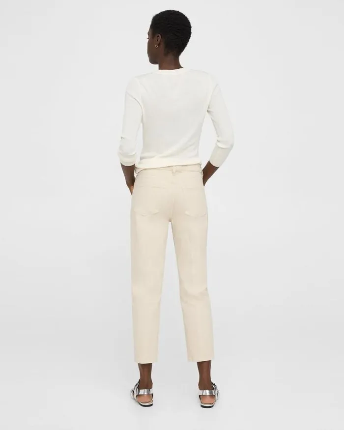 Pants Women Theory Treeca Jean In Stretch Denim Sand