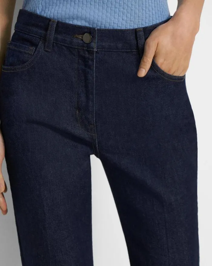 Pants Women Theory Treeca Jean In Washed Denim Indigo