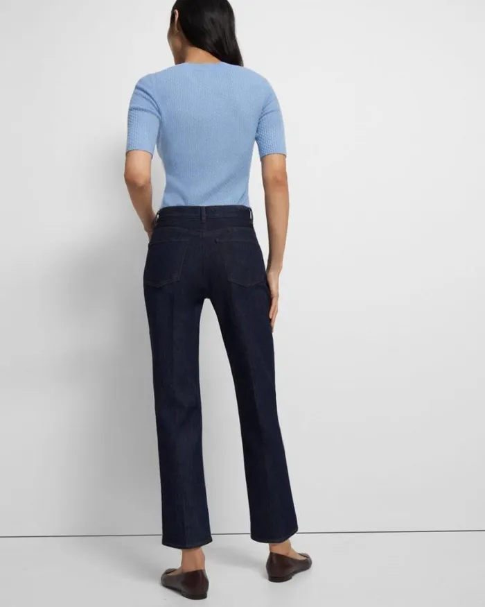 Pants Women Theory Treeca Jean In Washed Denim Indigo