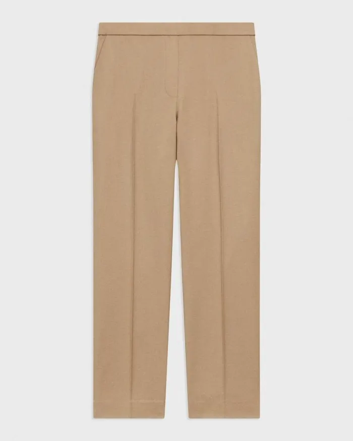 Pants Women Theory Treeca PullOn Pant In Sleek Flannel New Camel