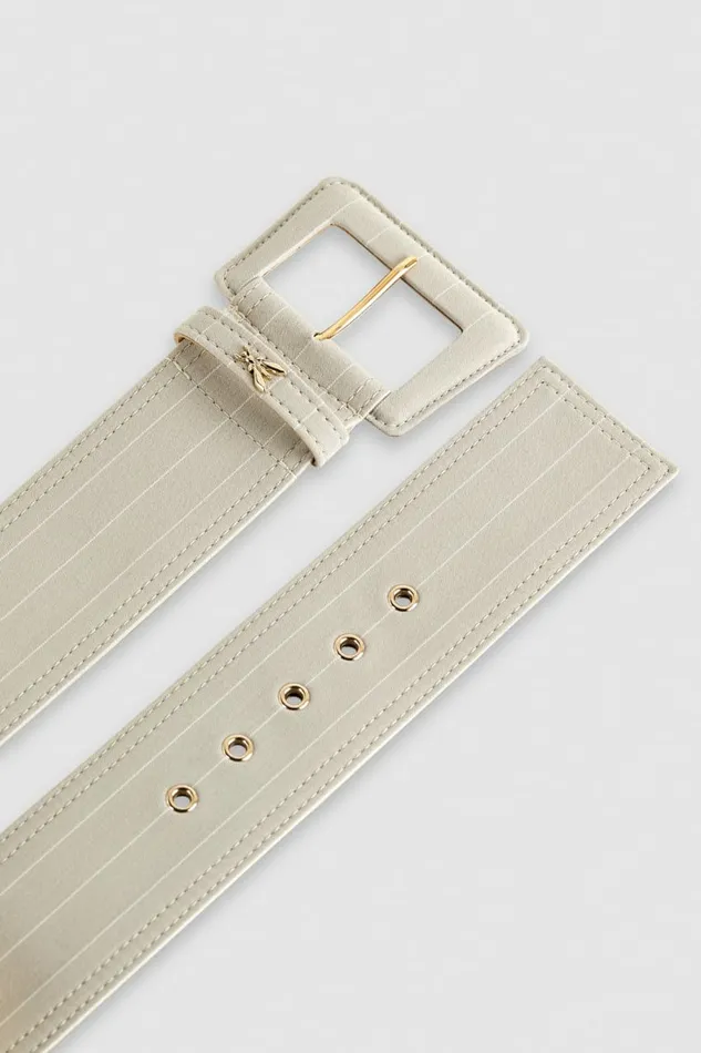 Patrizia Pepe Belts High Waist Fabric Belt Grey 8211 Women